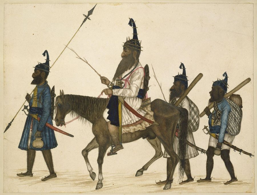 The Akalis on the March — Company School (possibly the artist Sanee)