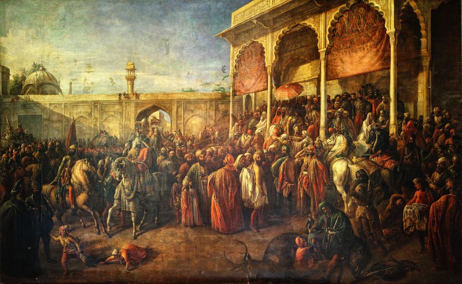 The Court of Lahore — August Theodor Schoefft
